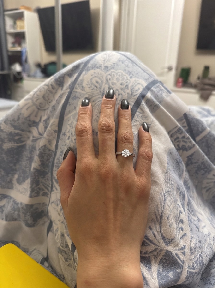 Помолвочное кольцо с бриллиантом 0.3 ct.