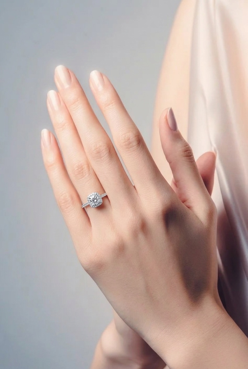 Дизайнерское кольцо 0.6 ct. с россыпью бриллиантов