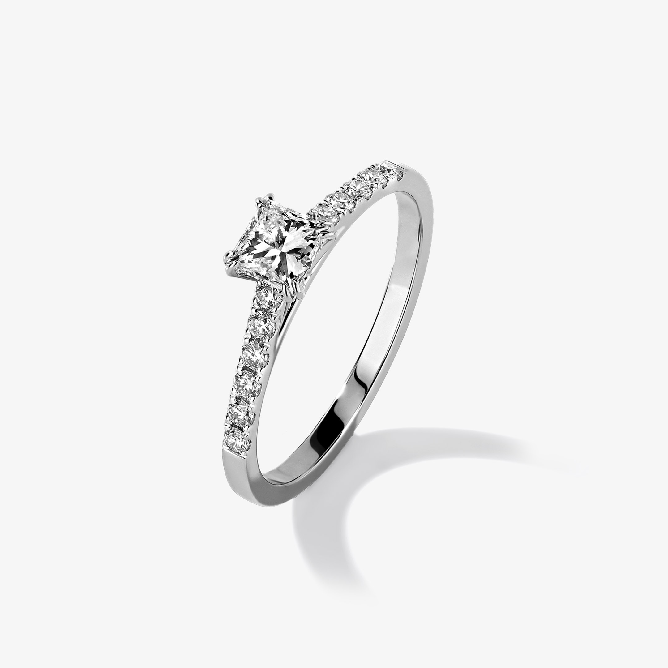 Помолвочное кольцо 0.5 ct. в огранке «Принцесса»